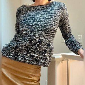 J. Crew Collection Fringe knit luxe preppy fall layering sweater